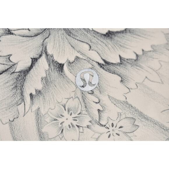 LULULEMON $88 Train Time Crop 21" Twine‎ White Multi White Size 4 - Picture 3 of 4